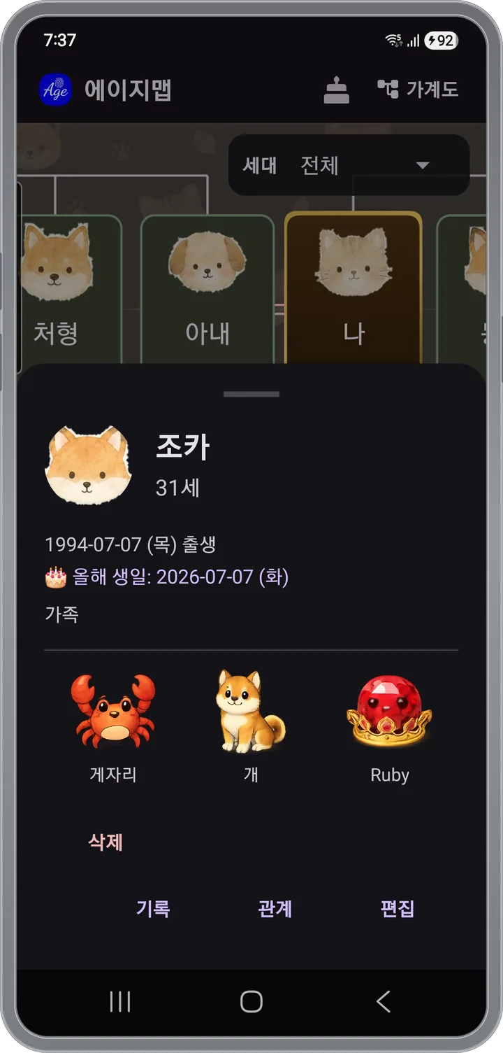인물 상세 정보 — 정확한 나이, 별자리, 탄생석, 띠